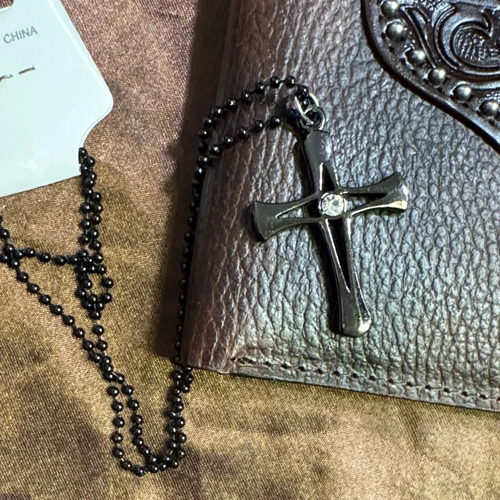 Ranger Belt Company Brown Leather Bifold‎ Wallet + Cross Necklace New with Box